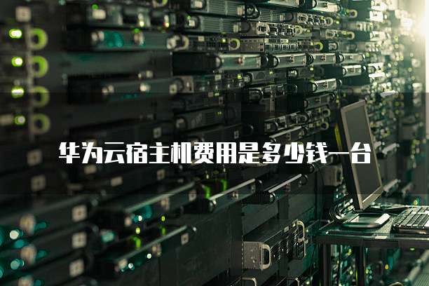 华为云宿主机费用是多少钱一台