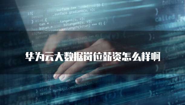 华为云大数据岗位薪资怎么样啊