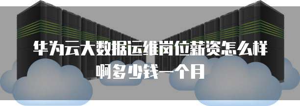 华为云大数据运维岗位薪资怎么样啊多少钱一个月