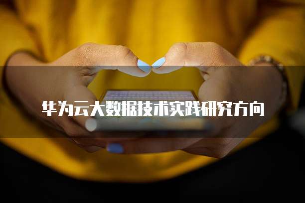 华为云大数据技术实践研究方向