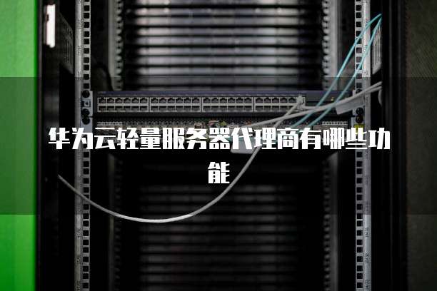 华为云轻量服务器代理商有哪些功能