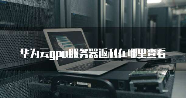 华为云gpu服务器返利在哪里查看