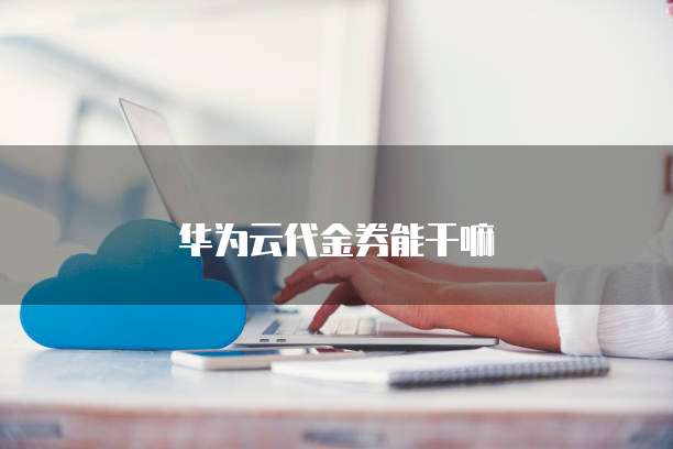 华为云代金券能干嘛
