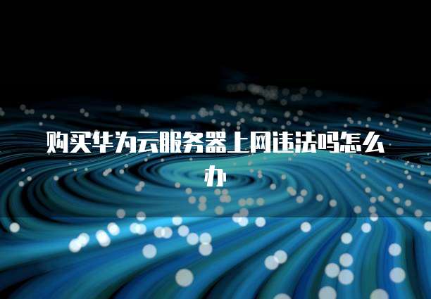 购买华为云服务器上网违法吗怎么办