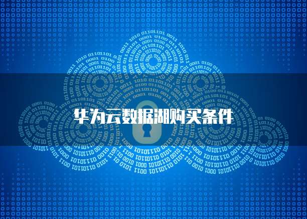华为云数据湖购买条件