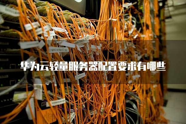 华为云轻量服务器配置要求有哪些