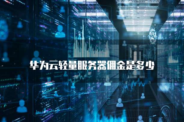 华为云轻量服务器佣金是多少