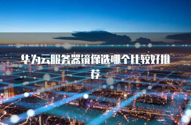 华为云服务器镜像选哪个比较好推荐