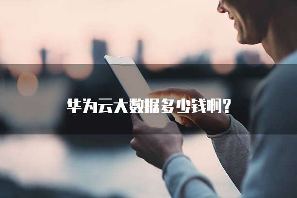 华为云大数据多少钱啊?