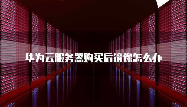 华为云服务器购买后镜像怎么办