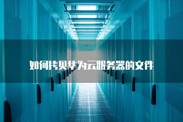 如何拷贝华为云服务器的文件