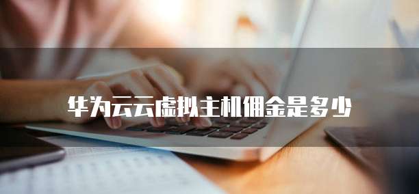 华为云云虚拟主机佣金是多少