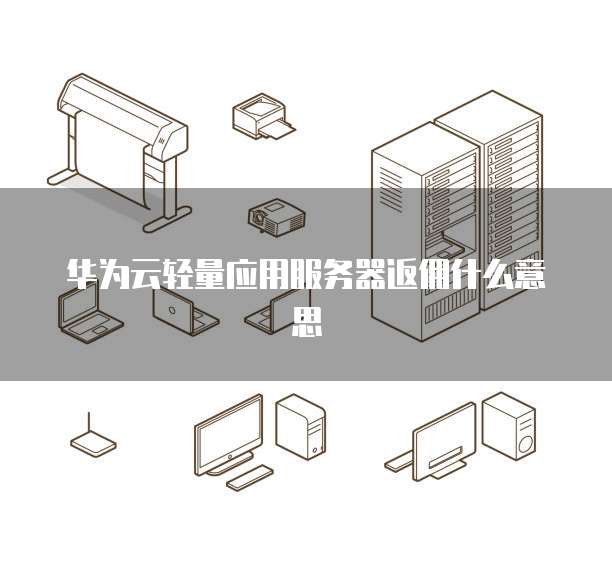 华为云轻量应用服务器返佣什么意思