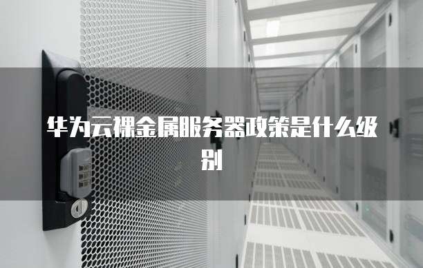 华为云裸金属服务器政策是什么级别