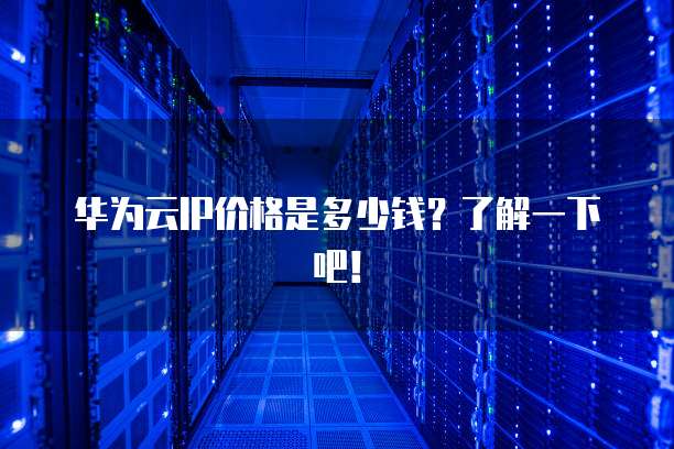 华为云IP价格是多少钱?了解一下吧!