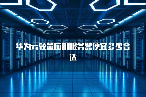 华为云轻量应用服务器便宜多少合适