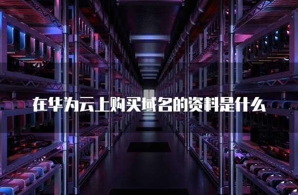 在华为云上购买域名的资料是什么