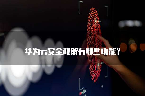 华为云安全政策有哪些功能?