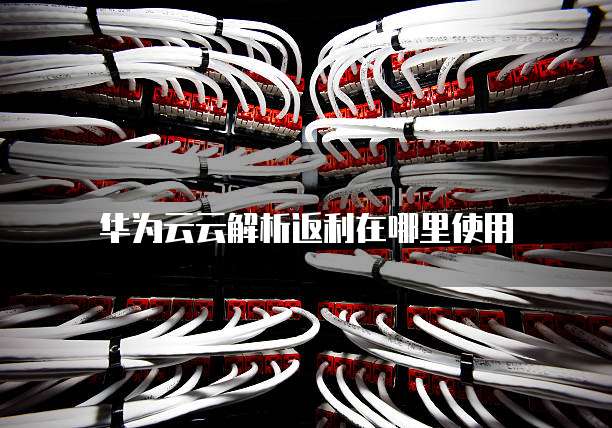 华为云云解析返利在哪里使用