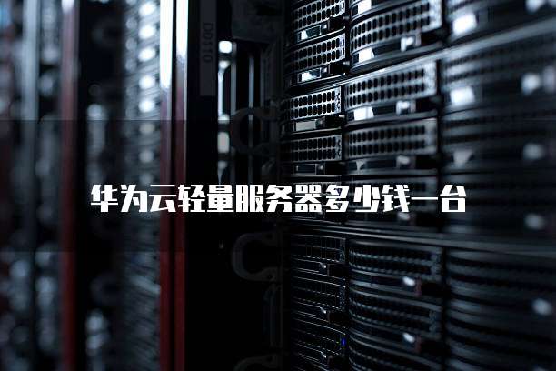 华为云轻量服务器多少钱一台
