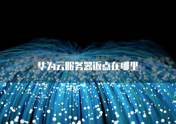 华为云服务器返点在哪里