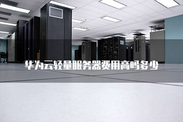华为云轻量服务器费用高吗多少