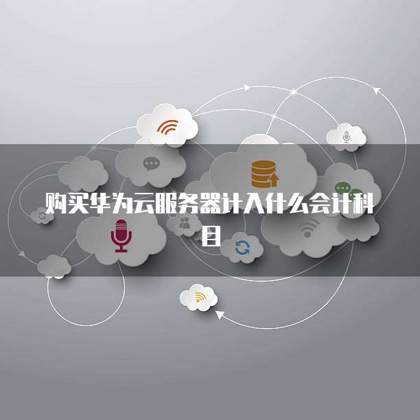 购买华为云服务器计入什么会计科目