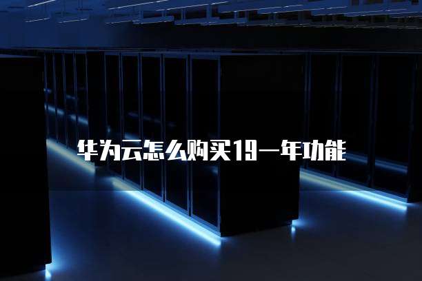 华为云怎么购买19一年功能