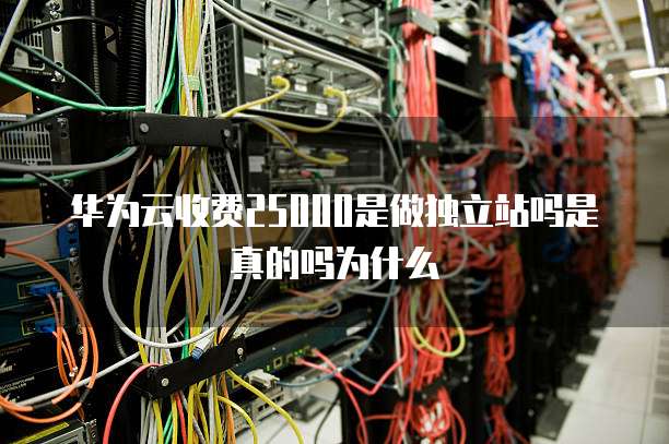 华为云收费25000是做独立站吗是真的吗为什么