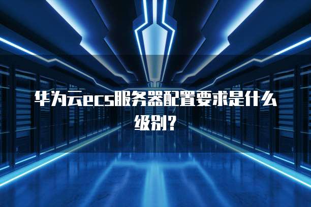 华为云ecs服务器配置要求是什么级别？