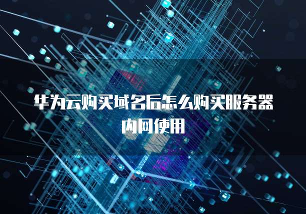 华为云购买域名后怎么购买服务器内网使用