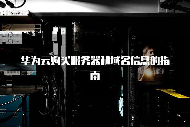 华为云购买服务器和域名信息的指南