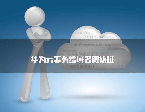 华为云怎么给域名做认证
