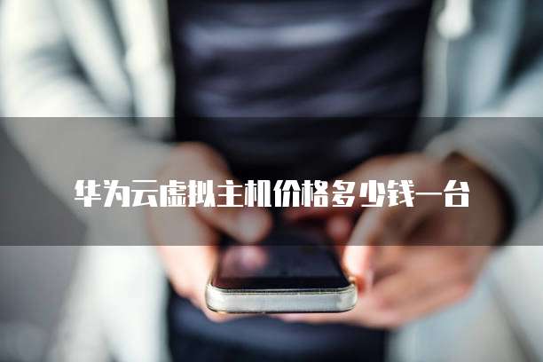 华为云虚拟主机价格多少钱一台