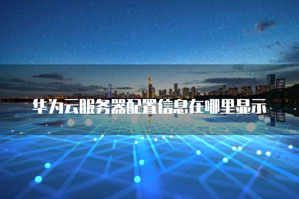 华为云服务器配置信息在哪里显示