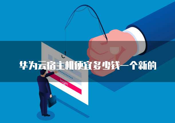 华为云宿主机便宜多少钱一个新的