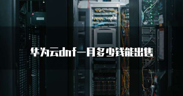 华为云dnf一月多少钱能出售