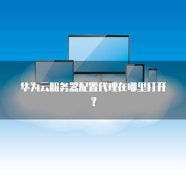 华为云服务器配置代理在哪里打开?
