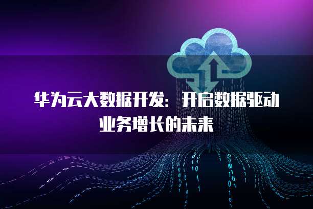 华为云大数据开发:开启数据驱动业务增长的未来