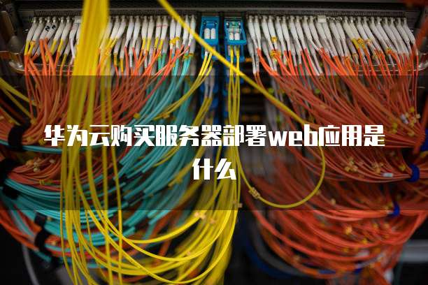 华为云购买服务器部署web应用是什么