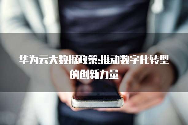 华为云大数据政策:推动数字化转型的创新力量