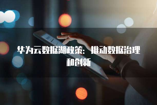 华为云数据湖政策：推动数据治理和创新