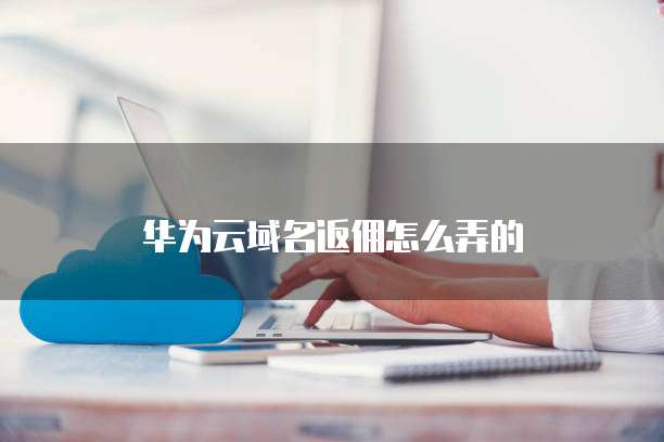 华为云域名返佣怎么弄的