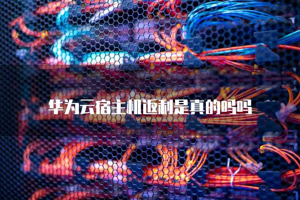 华为云宿主机返利是真的吗吗