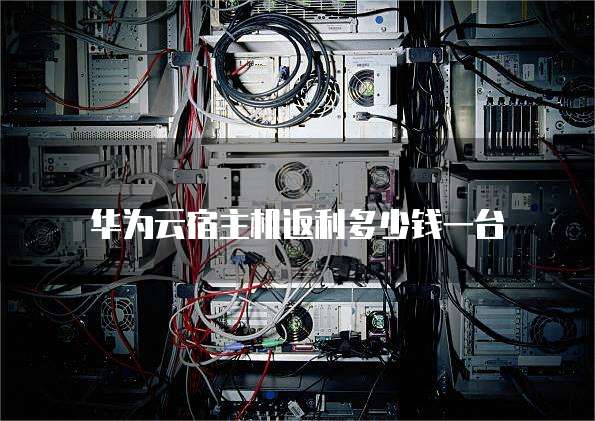 华为云宿主机返利多少钱一台