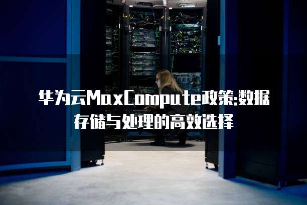 华为云MaxCompute政策:数据存储与处理的高效选择