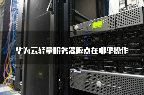 华为云轻量服务器返点在哪里操作