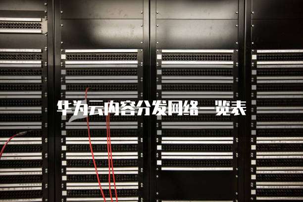 华为云内容分发网络一览表