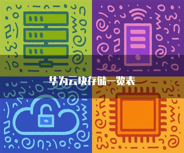 华为云块存储一览表