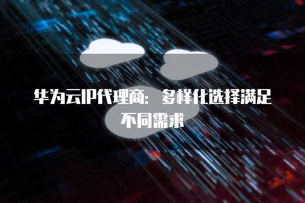 华为云IP代理商:多样化选择满足不同需求
